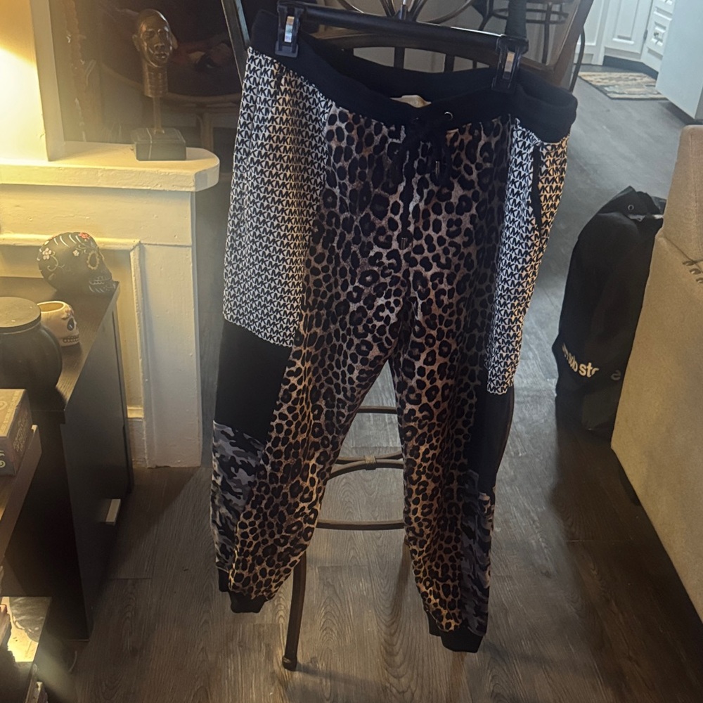 Michael Kors Black and Gray Joggers